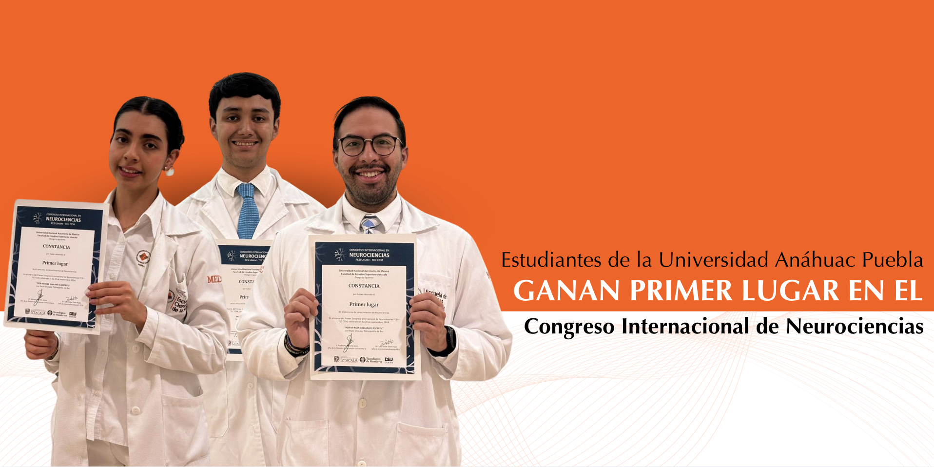 Estudiantes de la Universidad Anáhuac Puebla ganan primer lugar en el Congreso Internacional de Neurociencias 