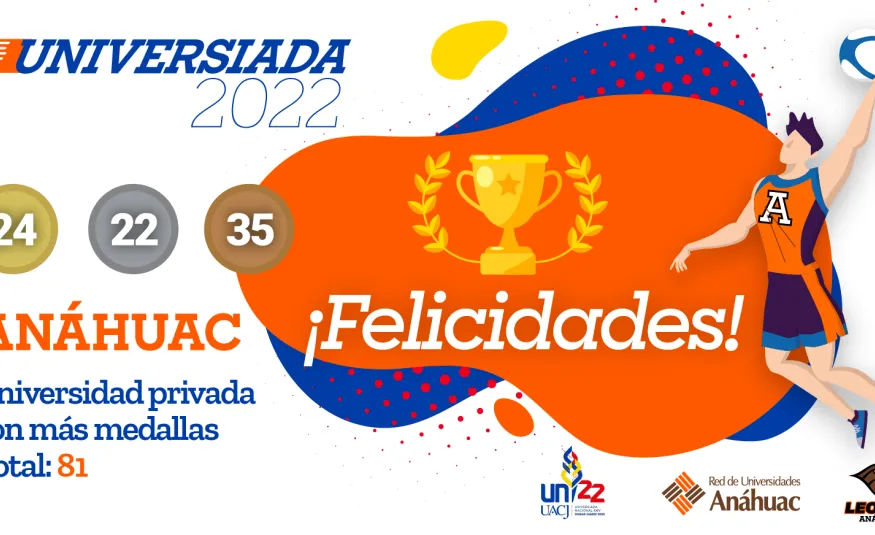 Medallero de universidades privadas en la Universiada 2022