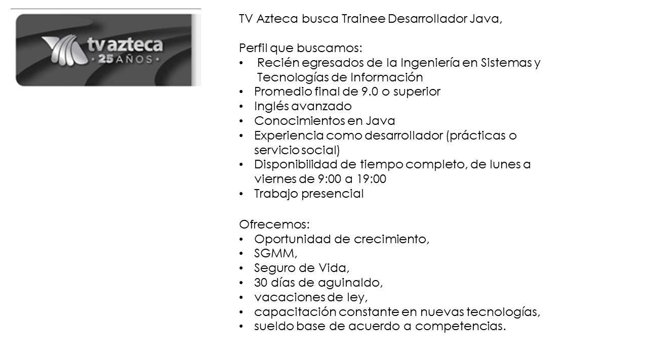 Vacante TvAzteca