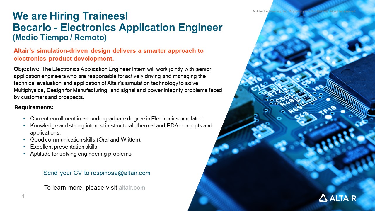 Becario - Electronics Application Engineer