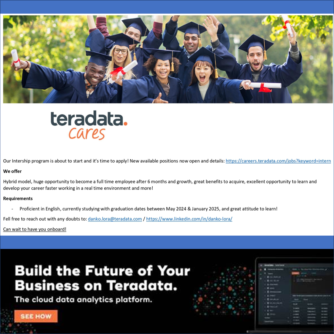 VACANTE - Internship Programs / Teradata