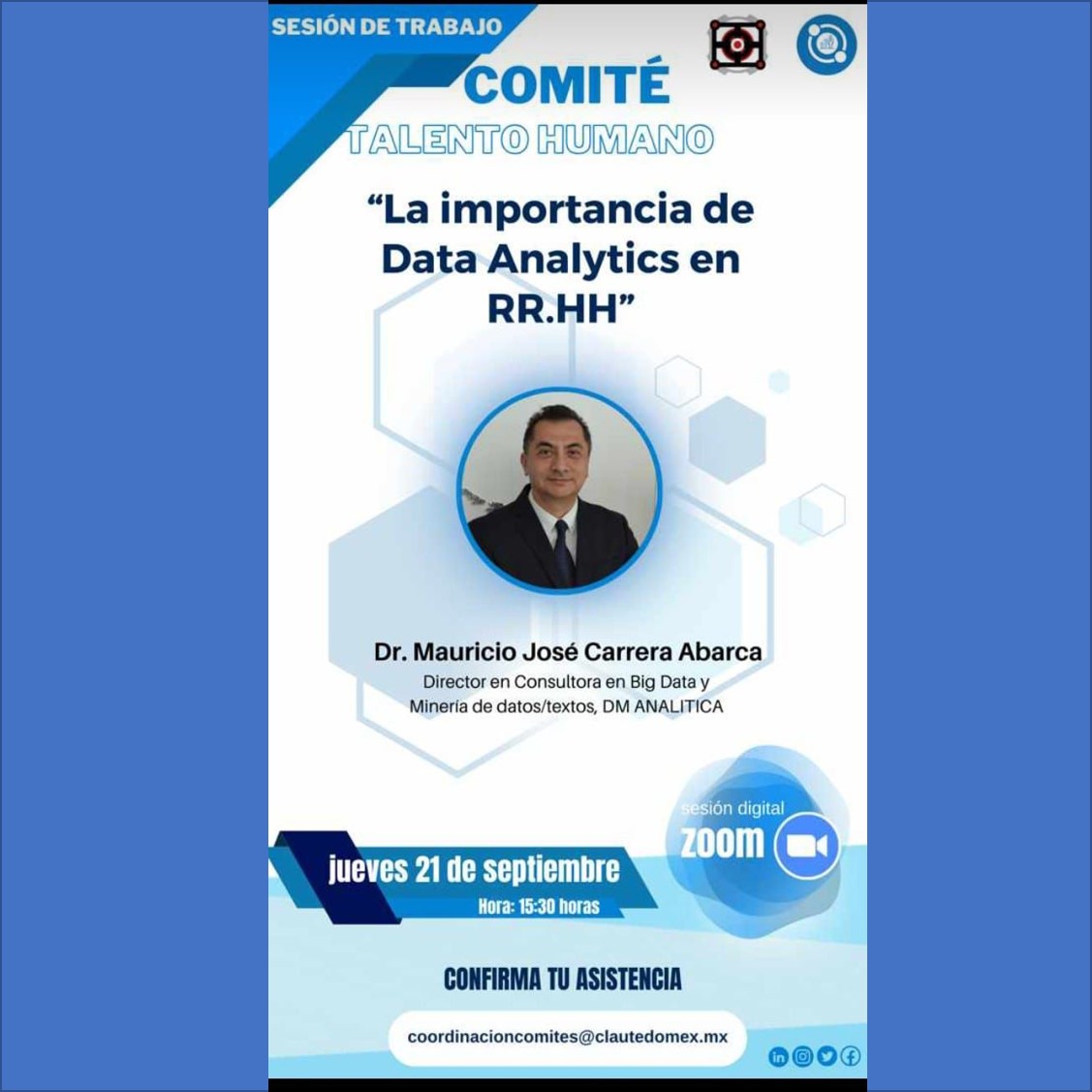 SESIÓN DE TRABAJO - La importancia de Data Analytics en RR.HH con el Dr. Mauricio José Carrera Abarca