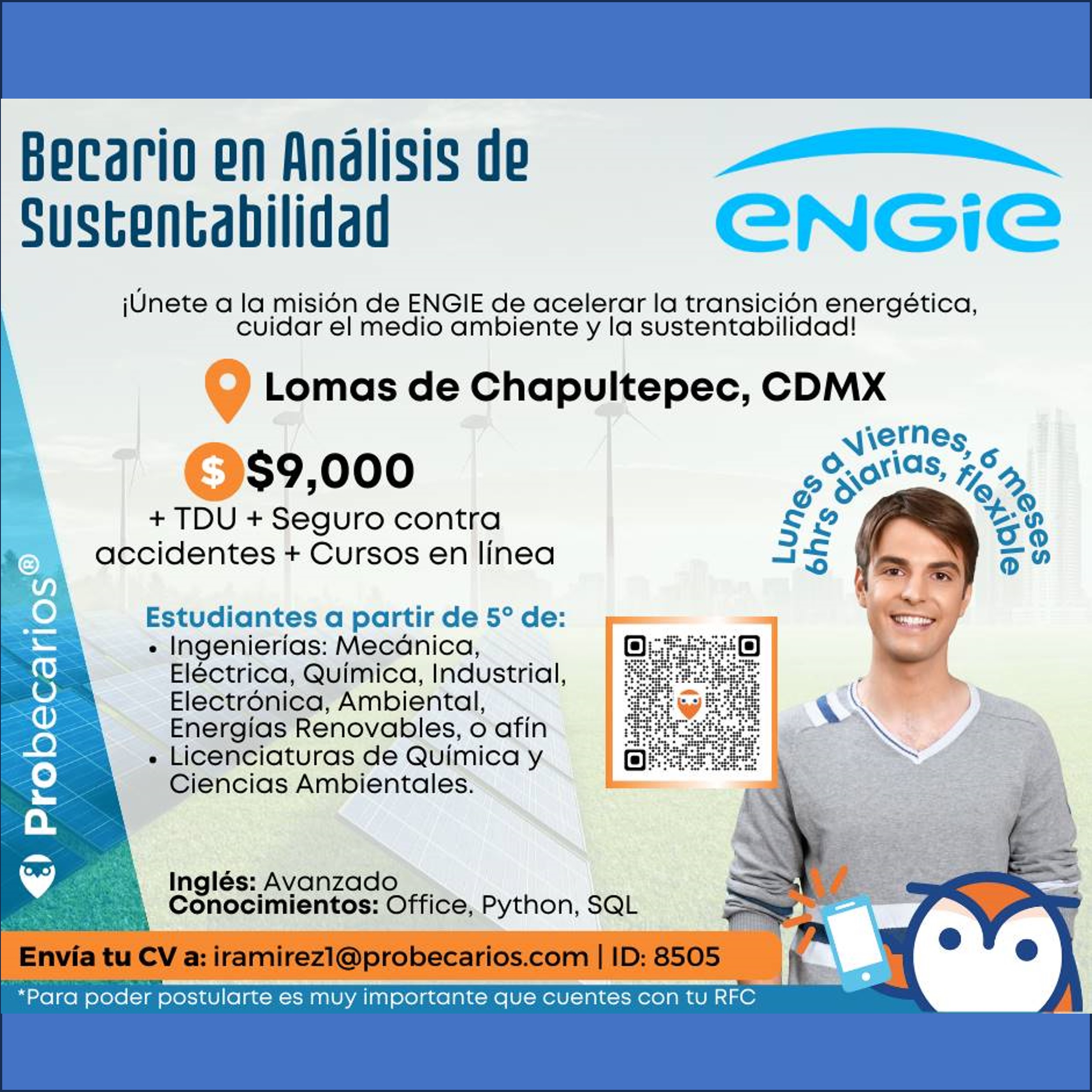 VACANTE - Becario en análisis de sustentabilidad / Engie