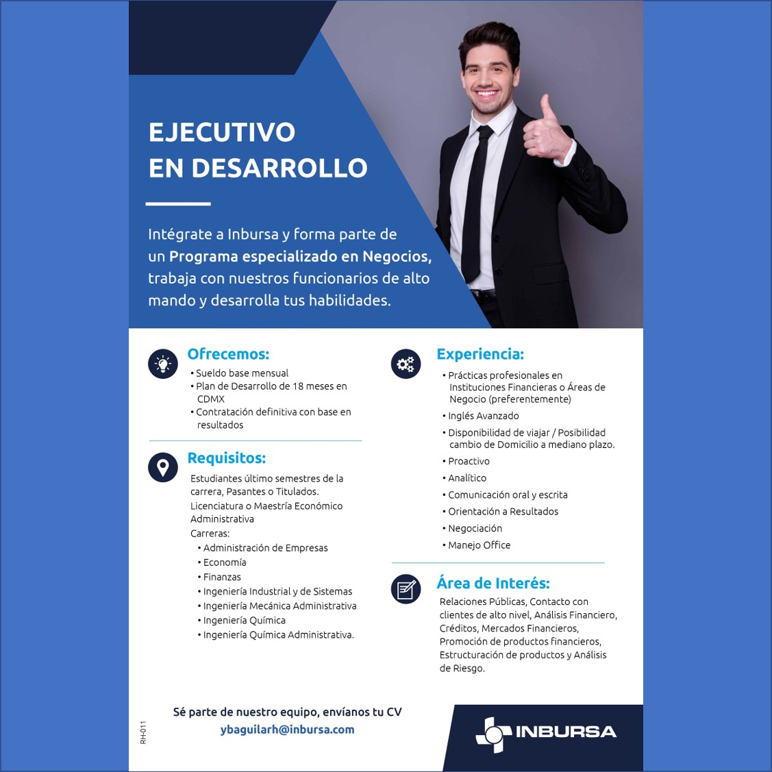 VACANTE - Ejecutivo en Desarrollo / Inbursa