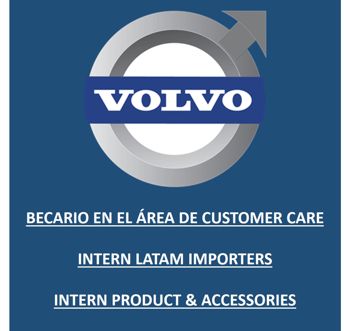 VACANTES - Tres vacantes de becario | Volvo Cars