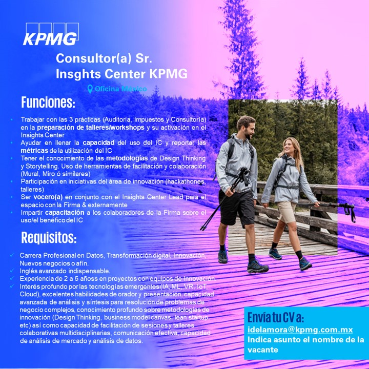 VACANTE - Consultor Sr. Insight Center | KPMG