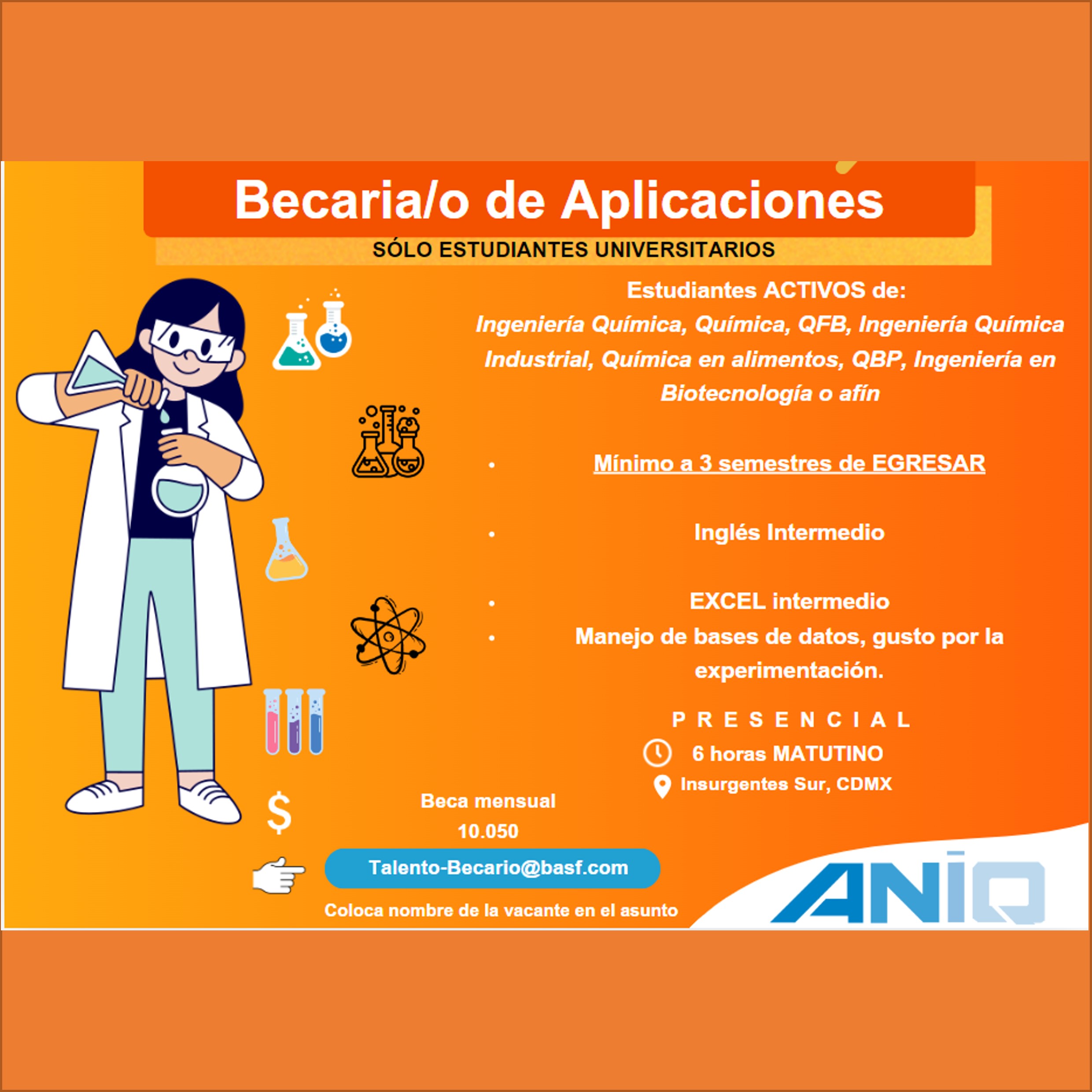 VACANTE | Becario de aplicaciones - ANIQ