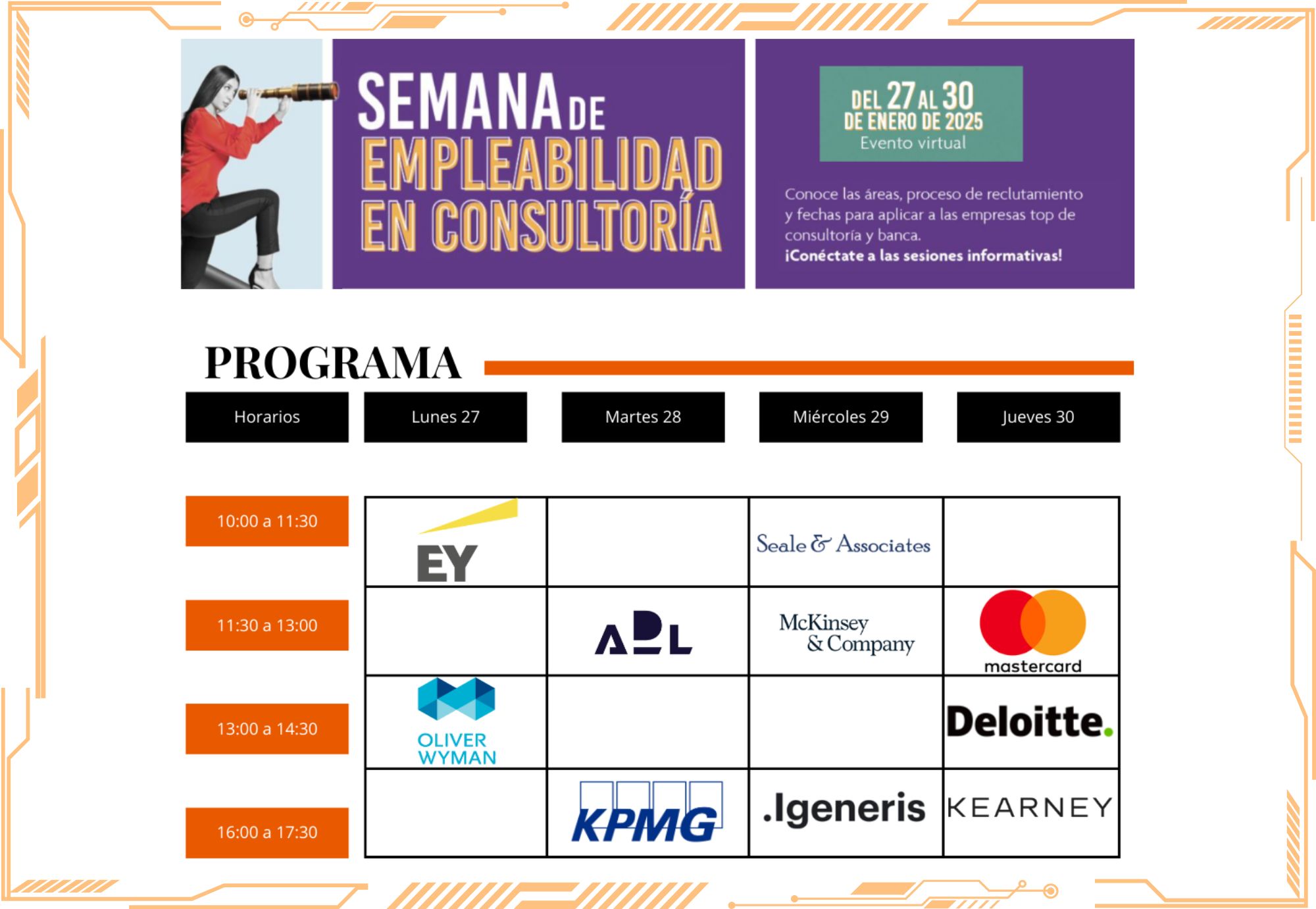 ¡Participa en la Semana de Empleabilidad en Consultoría!