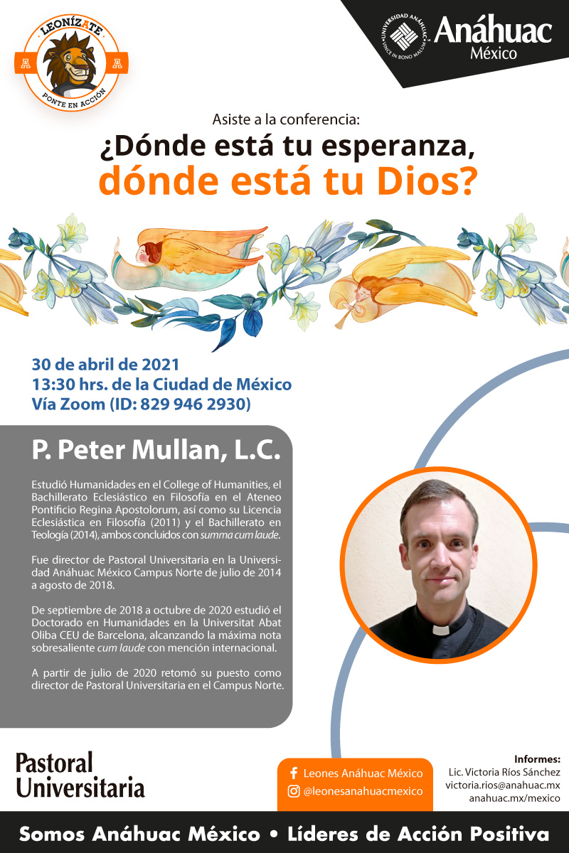 conferencia ¿Dónde está́ tu esperanza, dónde está́ tu Dios?