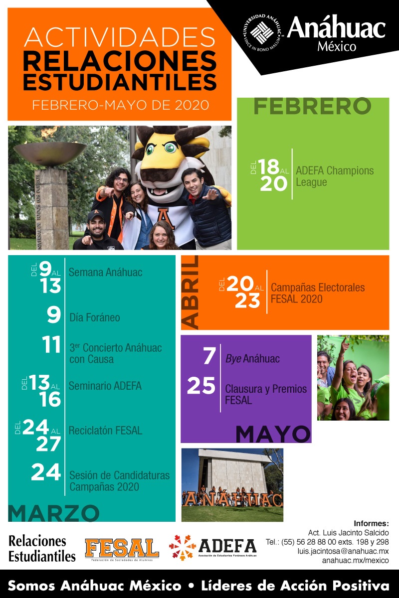 Calendario Relaciones Estudiantiles