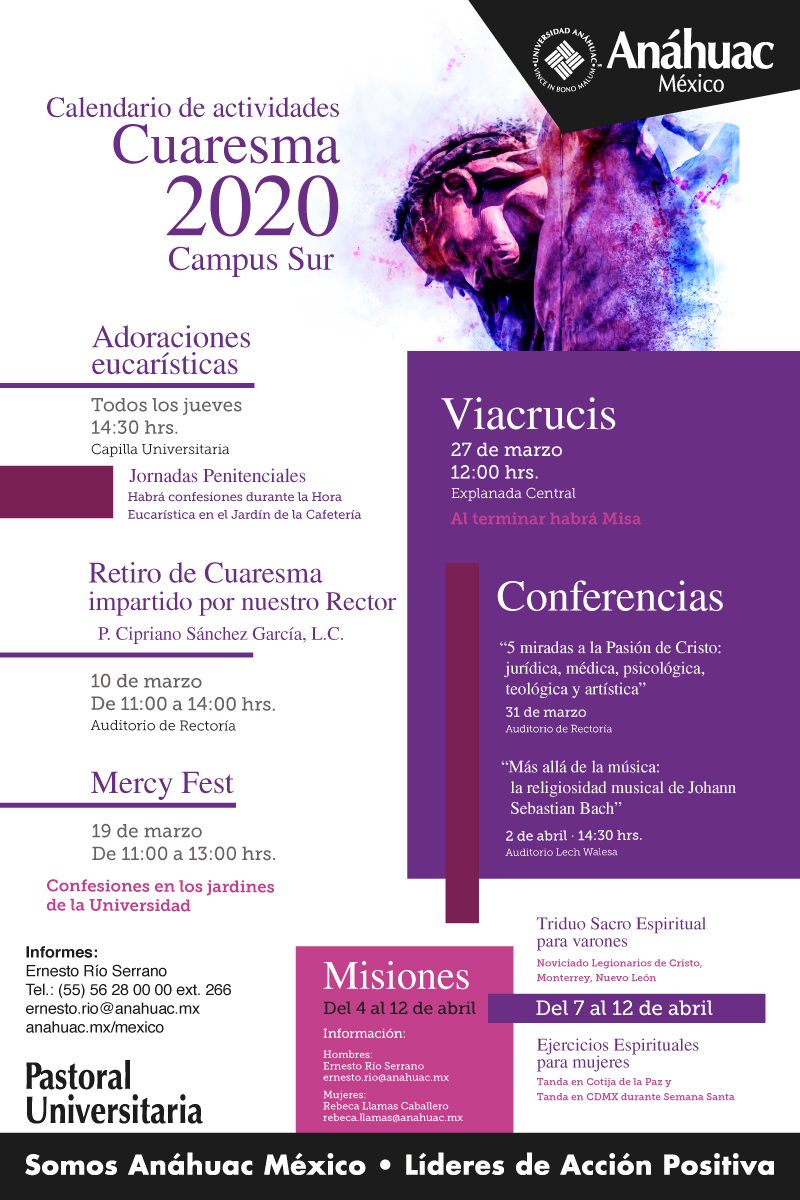 Actividades de Cuaresma 2020 Campus Sur