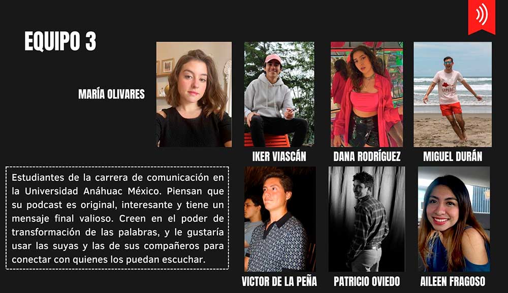 Alumnos de la Facultad de Comunicación ganan concurso de podcast