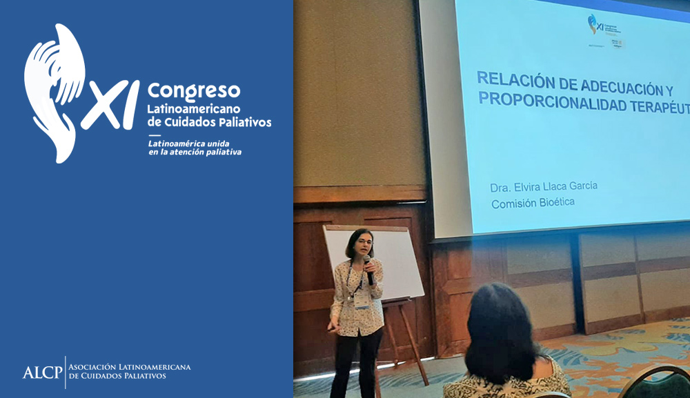  SEO Title: Dra. Elvira Llaca destaca en el XI Congreso de Cuidados Paliativos  Meta Descripción: La Dra. Llaca abordó bioética en el Congreso ALCP 2024 en Cartagena, destacando cuidados paliativos humanizados.  Focus Keyword: Dra. Elvira Llaca en el XI Congreso de Cuidados Paliativos