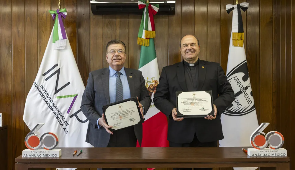 La Anáhuac México y el INAP firman convenio para fortalecer la administración pública en México