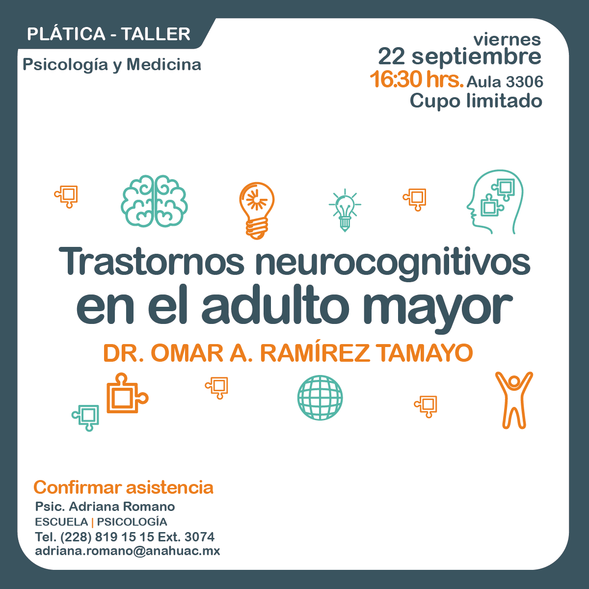 Cerrar vista en pantalla completa Trastornos Neurocognitivos en el Adulto Mayor