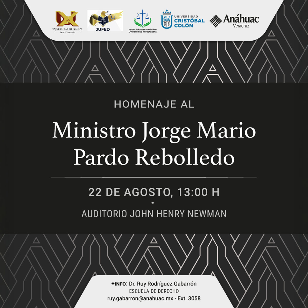 Ver en pantalla completa Homenaje al Ministro Jorge Mario Pardo Rebolledo