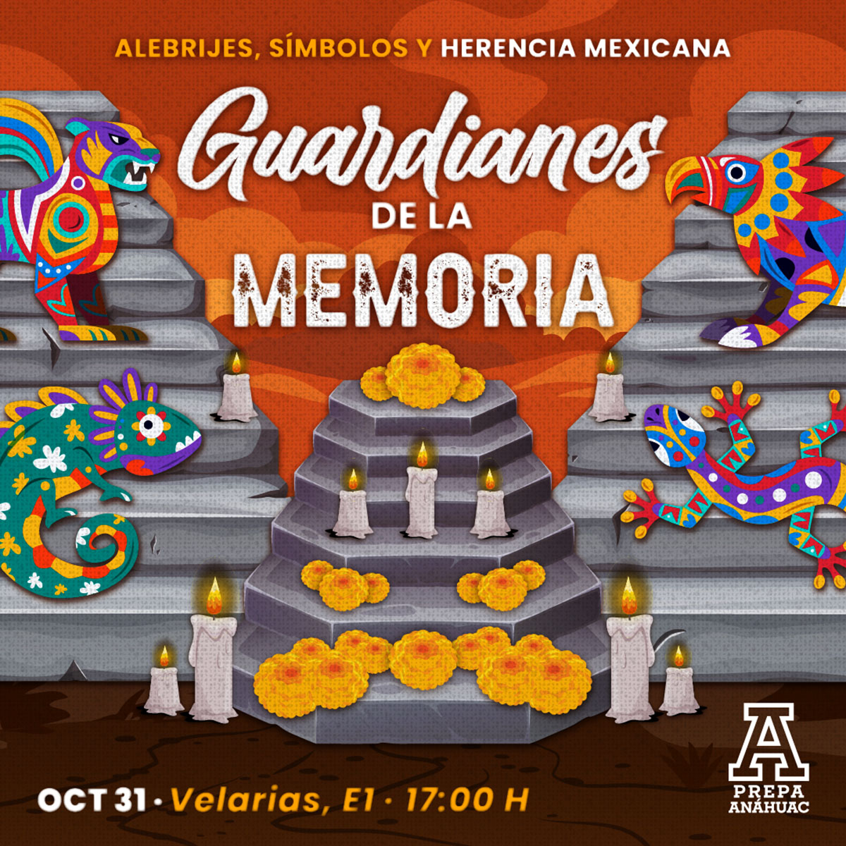 Ver en pantalla completa Guardianes de la Memoria: Alebrijes, Símbolos y Herencia Mexicana