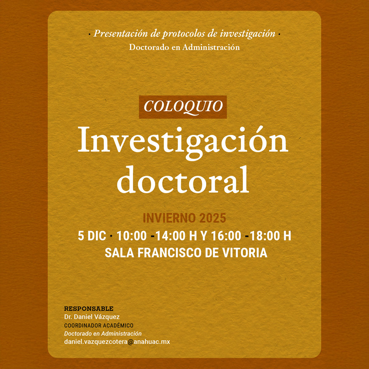 Coloquio de Investigación Doctoral