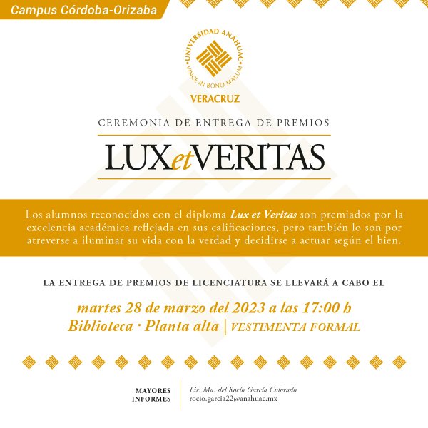 Ceremonia de Entrega de Premios Lux et Veritas
